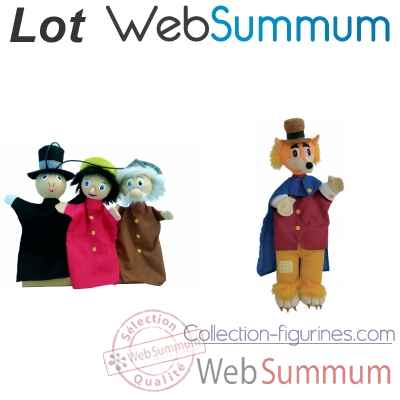 Lot marionnettes à mains en tissus Pinocchio, Gepetto, Jiminy, Renard  -LWS-501 de web-summum dans PETER PAN - PINOCHIO - INUIT de Figurines  Bullyland Disney Pixar sur Collection figurines
