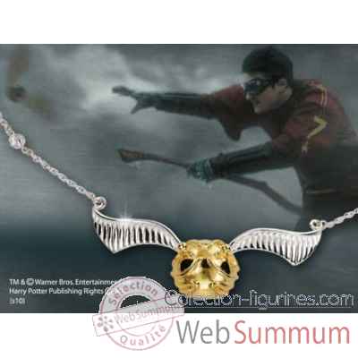 Noble Collection Amulette pendentif Vif d'or Harry Potter