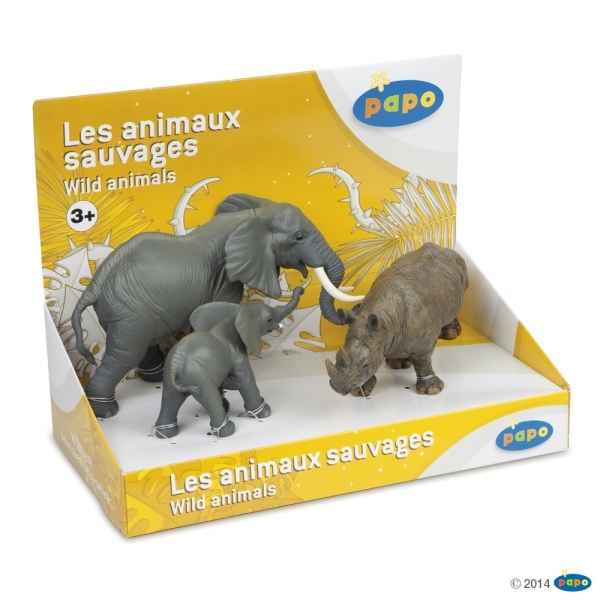 Figurine Boîte présentoir animaux de la ferme 1 (5 fig.) Papo